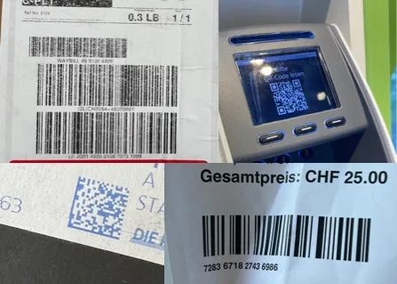 Photos of challenging barcoes