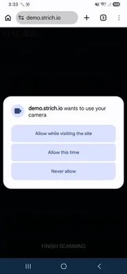 Browser permission prompt when invoking getUserMedia() on a web site