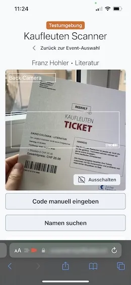 Kaufleuten Scanner Screenshot 2