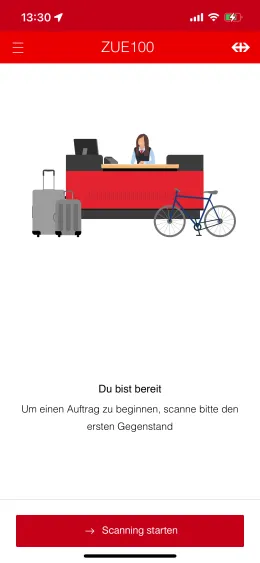 SBB Baggage App Screenshot 1