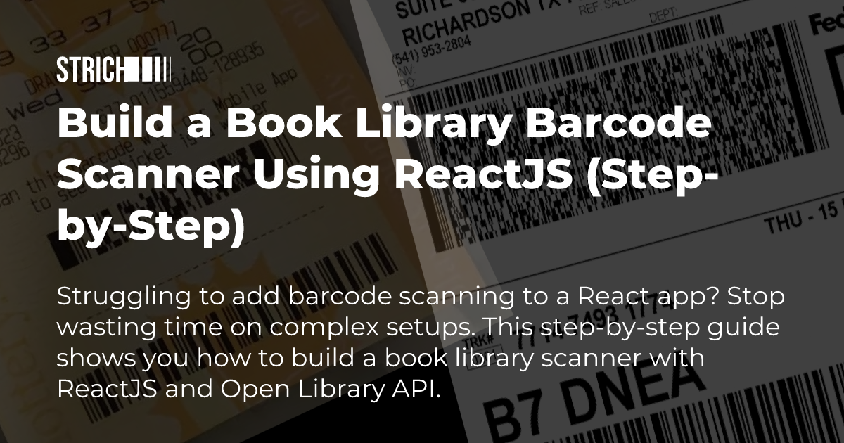 Preview image for blog post "Build a Book Library Barcode Scanner Using ReactJS (Step-by-Step)"