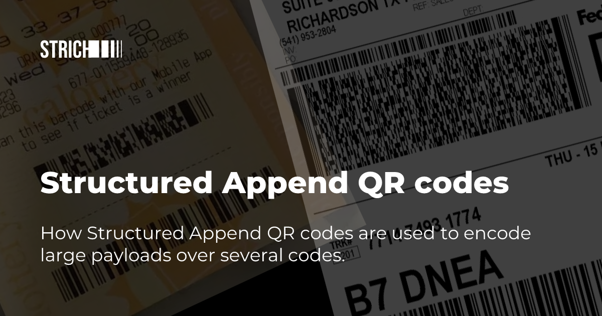 Preview image for blog post "Structured Append QR codes"