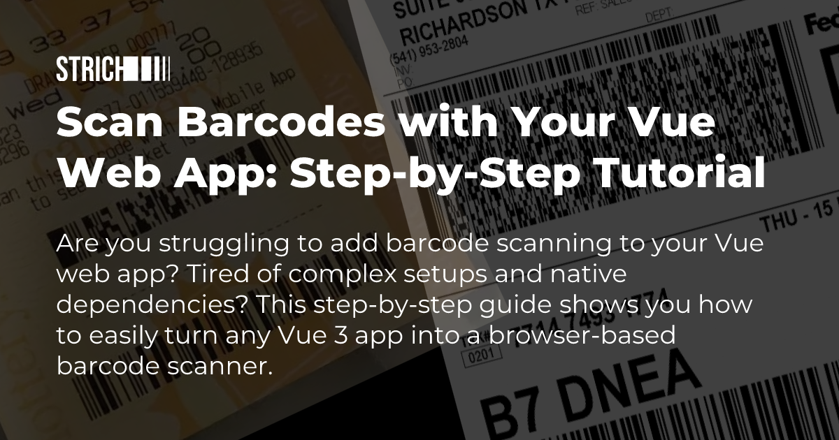 Preview image for blog post "Scan Barcodes with Your Vue Web App: Step-by-Step Tutorial"
