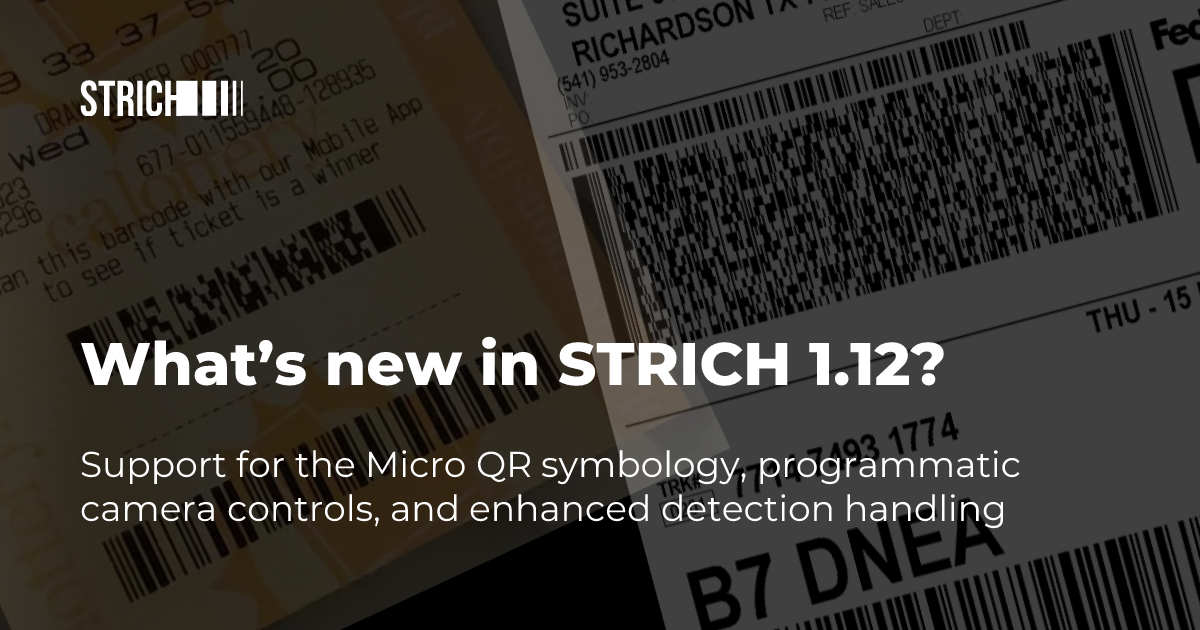 Preview image for blog post "What’s new in STRICH 1.12?"