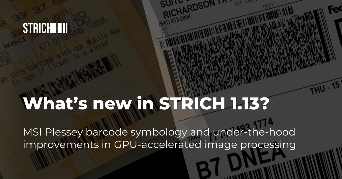 Preview image for blog post "What’s new in STRICH 1.13?"