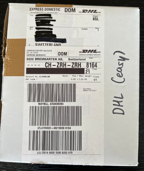 DHL package label (good quality)